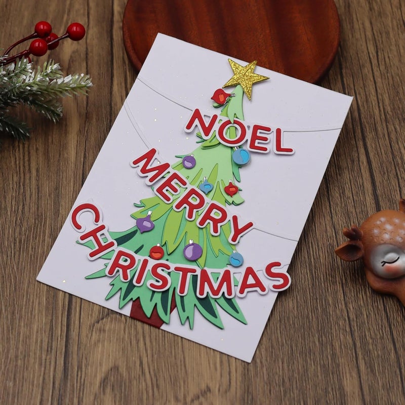 Feemkota Noel Merry Christmas Tree Die Cuts for Card Making Christian Theme Stamps Cutting Dies for DIY Paper Scrapbooking Crafts Embossing Decorations - Image 4